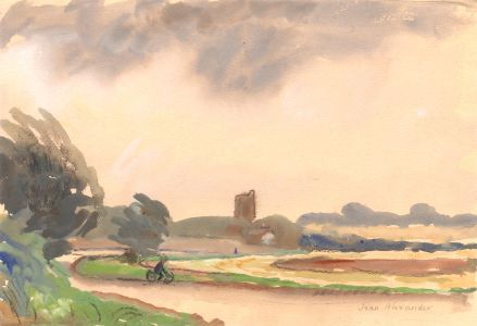 Jean Dryden Alexander (1911-1994) - 1986 Gouache, Lower Kirby Church