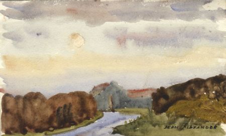 Jean Dryden Alexander (1911-1994) - Set of 3 Watercolours, Landscape Views
