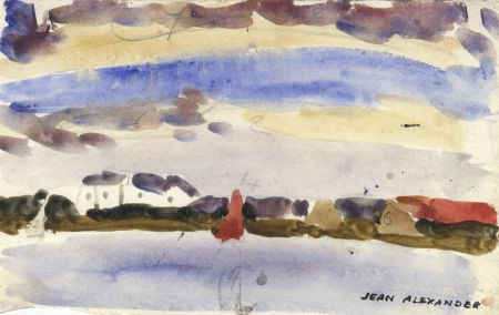 Jean Dryden Alexander (1911-1994) - Set of 3 Watercolours, Seaside Views