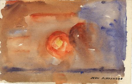 Jean Dryden Alexander (1911-1994) - Signed Watercolour, Orange Sun
