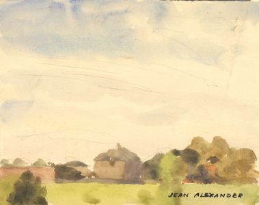 Jean Dryden Alexander (1911-1994) - Signed Watercolour, Town View