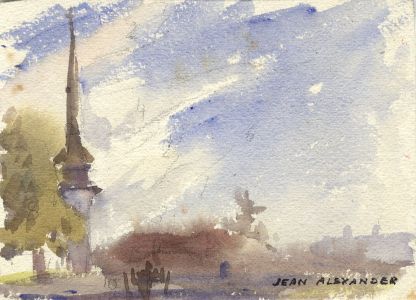 Jean Dryden Alexander (1911-1994) - Signed Watercolour, Church View