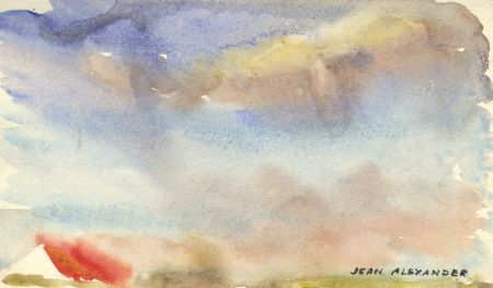 Jean Dryden Alexander (1911-1994) - Signed Watercolour, Abstract Sky