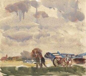 Jean Dryden Alexander (1911-1994) - Watercolour, Figures Walking