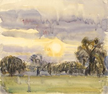 Jean Dryden Alexander (1911-1994) - 1945 Watercolour, Allotment Field