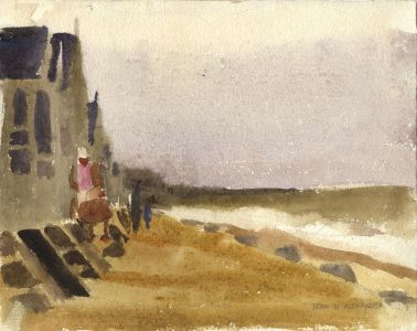 Jean Dryden Alexander (1911-1994) - Pair of Watercolours, By the Sea 