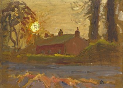 Jean Dryden Alexander (1911-1994) - Signed 1938 Oil, The Waggoners Cottage