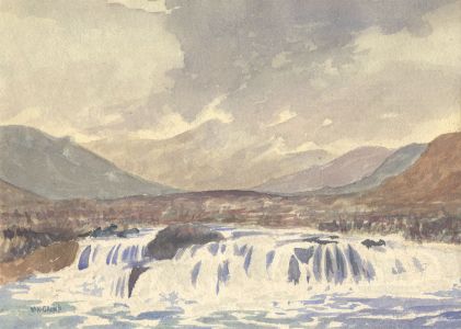 William Norman Gaunt (1918-2001) - Signed Watercolour, Heavy Stream Langdale