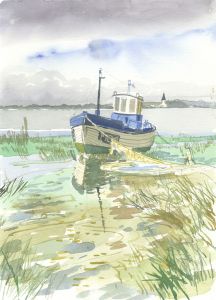 Robert T. Blayney (1929-2016) - Mid 20th Century Watercolour, Boat View