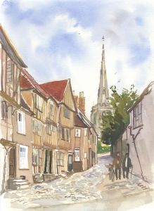 Robert T. Blayney (1929-2016) - Mid 20th Century Watercolour, Cathedral View