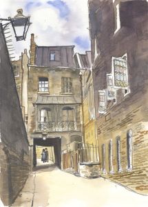 Robert T. Blayney (1929-2016) - Mid 20th Century Watercolour, Street Figures