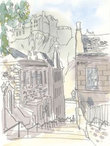 Robert T. Blayney (1929-2016) - Mid 20th Century Watercolour, Street Steps