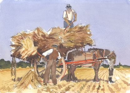 Robert T. Blayney (1929-2016) - Mid 20th Century Watercolour, Hay and Horse