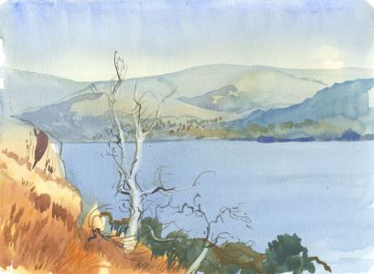 Robert T. Blayney (1929-2016) - Mid 20th Century Watercolour, Lake and Mountains