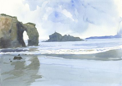 Robert T. Blayney (1929-2016) - Mid 20th Century Watercolour, Blue Seascape