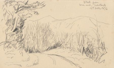 Quantity of 1871 Graphite Drawing - Mountainous Landscapes