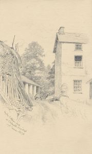 1870 Graphite Drawing - Skelwith Bridge