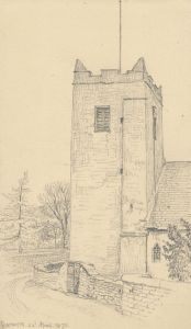 Set of Five c.1970 Graphite Drawing - Lake District Houses and Buildings
