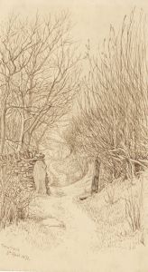 Quantity of 1872 Pen and Ink Drawings - Troutbeck Landscapes