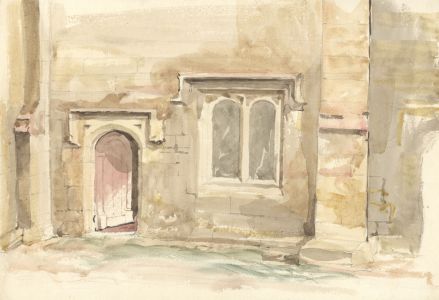 Mid 19th Century Watercolour - Church Exterior