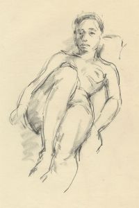 Peter Collins ARCA - c.1970s Charcoal Drawing, Nude Study