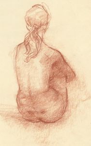 Peter Collins ARCA - c.1970s Sanguine, Nude Study