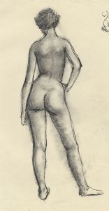 Peter Collins ARCA - c.1970s Pen and Ink Drawing, Nude Study