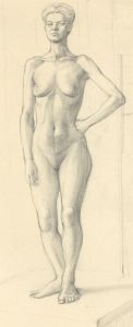 Peter Collins ARCA - c.1970s Graphite Drawing, Female Nude Study