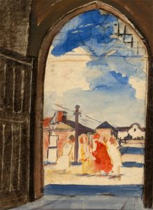 Jean Dryden Alexander (1911-1994) - Mixed Media, Archway Entrance