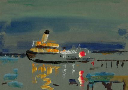Jean Dryden Alexander (1911-1994) - 1968 Gouache, Felixstowe