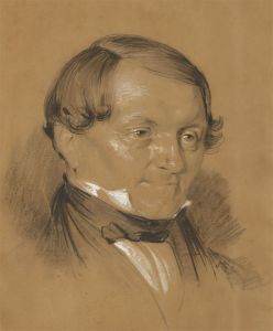 Indistinctly Signed 1897 Graphite Drawing - Portrait of a Man