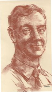 Peter Collins ARCA - Signed c.1970s Sanguine, Portrait of L. Tyler