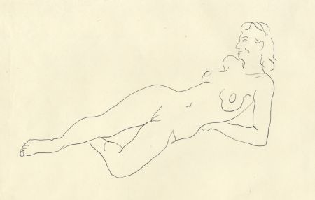Peter Collins ARCA - c.1970s Pen and Ink Drawing, Nude Study