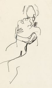 Peter Collins ARCA - c.1970s Pen and Ink Drawing, In Embrace