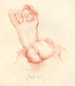 Peter Collins ARCA - c.1970s Sanguine, Female Nude Study 