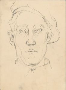 Peter Collins ARCA - c.1970s Graphite Drawing, Portrait of a Military Man