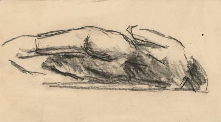 Peter Collins ARCA - c.1970s Charcoal Drawing, Standing Female Nude