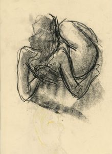 Peter Collins ARCA - c.1970s Charcoal Drawing, Female Nude Study 
