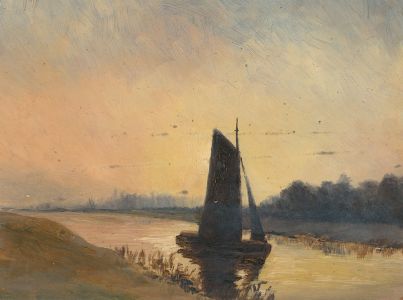 Alexander Blackwood - Late 19th Century Oil, River with Boat