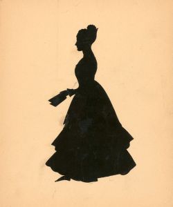 English School Early 20th Century Cut Paper Silhouette - A Lady