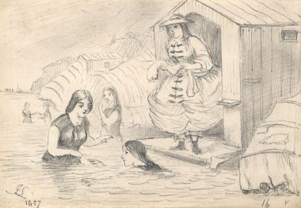 After John Leech - Four Miniature 19th Century Pen and Ink Drawing, Cartoons