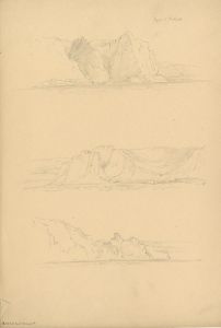Rev Henry Robinson Wadmore - Set of 6 19C Graphite Drawings, Cliff Views