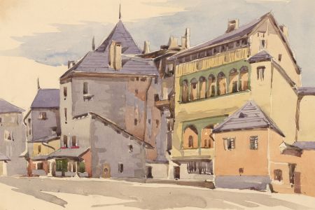 T. Dobson - Late 19th Century Watercolour, Chambéry, France
