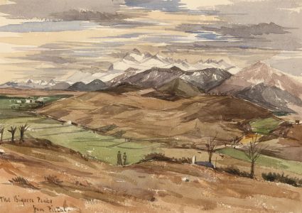 T. Dobson - Late 19th Century Watercolour, French Mountain Scene