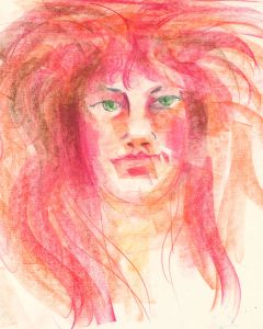 Peter Collins ARCA - c.1970s Pastel, Red Haired Woman