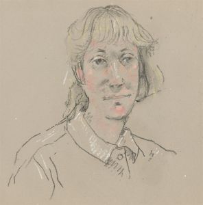Peter Collins ARCA - c.1970s Charcoal Drawing, Portrait