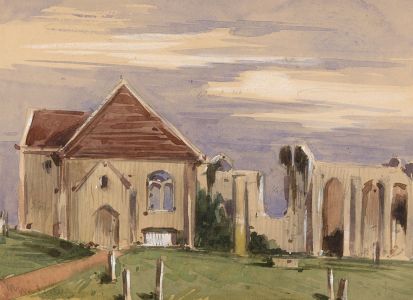 T. Dobson - Late 19th Century Watercolour, All Saints Church, Norfolk