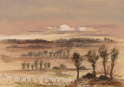 T. Dobson - Late 19th Century Watercolour, Les Landes, France