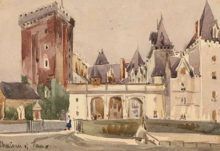 T. Dobson - Late 19th Century Watercolour, Château de Pau