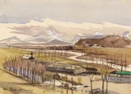 T. Dobson - Late 19th Century Watercolour, Morning At Pau